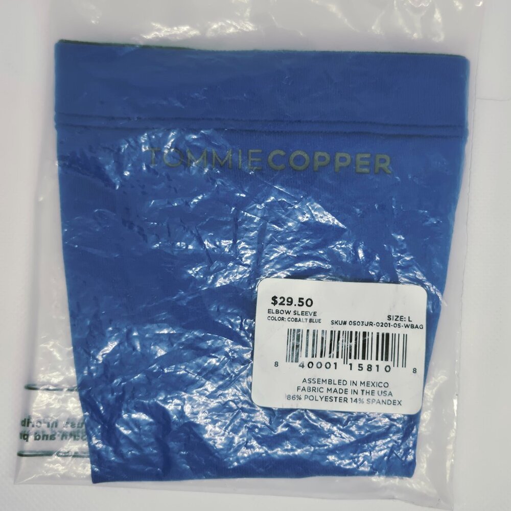 Tommie Copper Cobalt Blue Elbow Sleeve Size Large NWT $29.50, Workout/Exercise